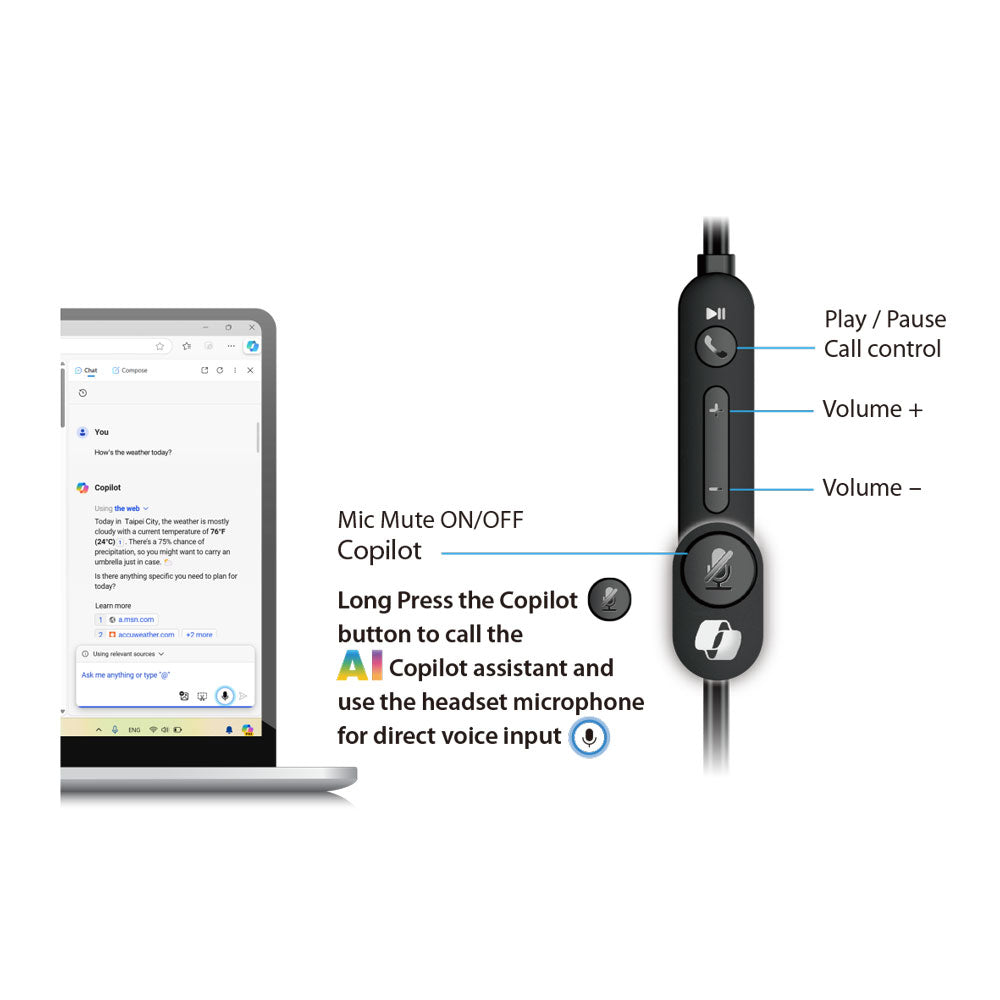 GENIUS USB HEADSET 220U AI BLK USB-C,2.4M - image 4