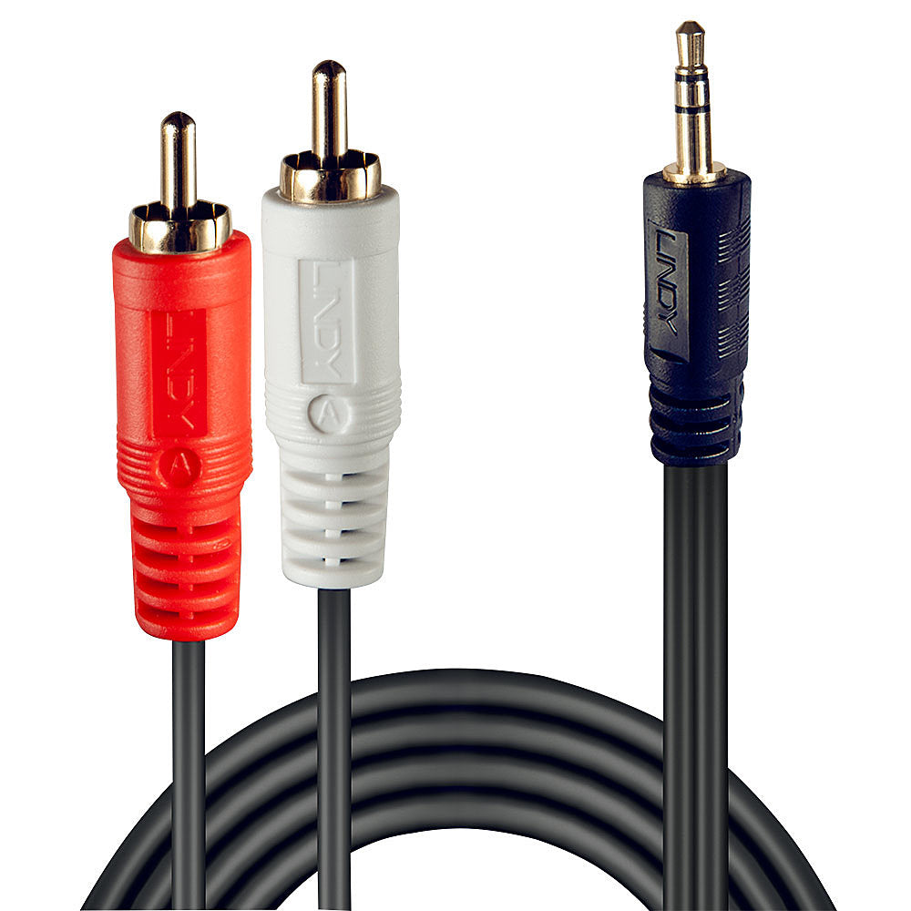 LINDY 3M 1 x 3.5MM JACK PLUG , 2 X RCA (35682) - image 2