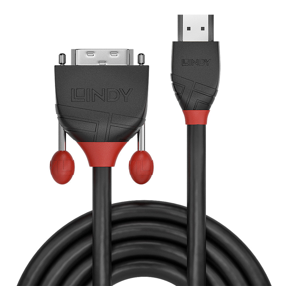 LINDY 2M HDMI TO DVI-D MM CABLE-BLACK LINE (36272) - image 2