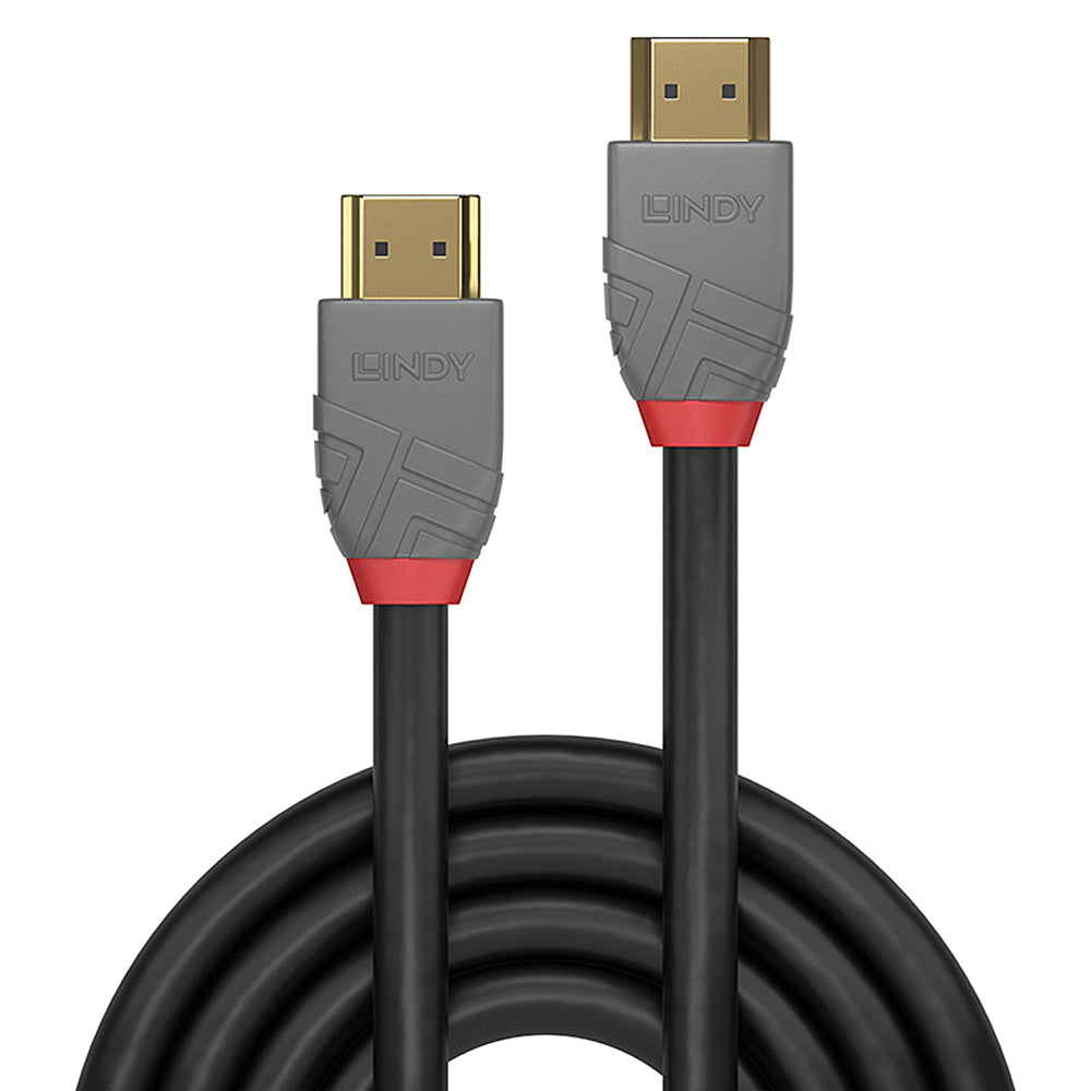 LINDY 1M HDMI MM HIGH SPEED CABLE-ANTHRA (36962) - image 2
