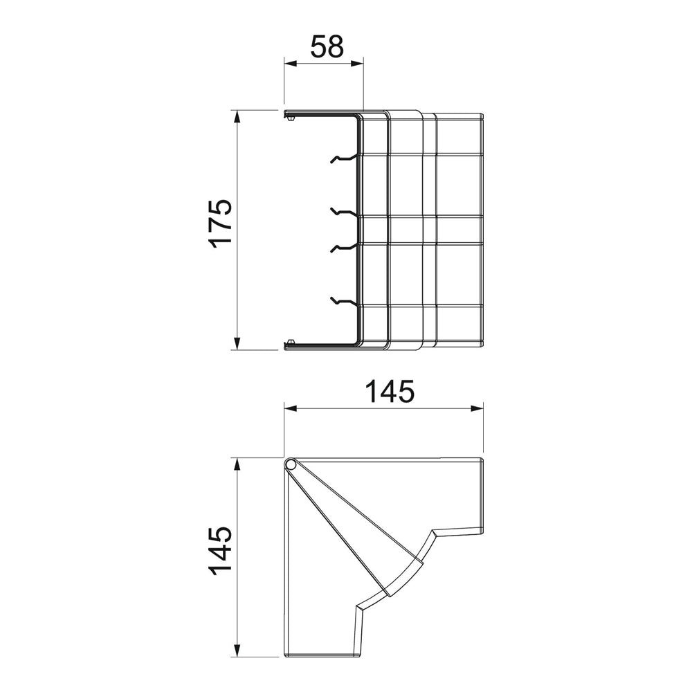 O-LINE-OBO 165MM INTERNAL BEND -TRUNKING (6113400) - image 2