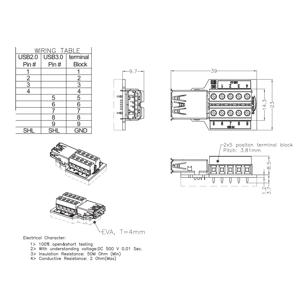 DELOCK USB3.0 AF TERMINAL BLOCK (65370) - image 2