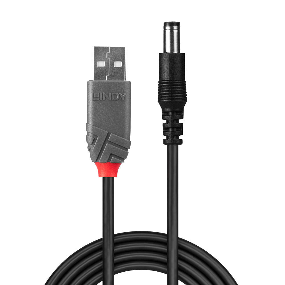 LINDY 1.5M USB TO 5.5/2.1MM DC ADAPTER (70268) - image 2