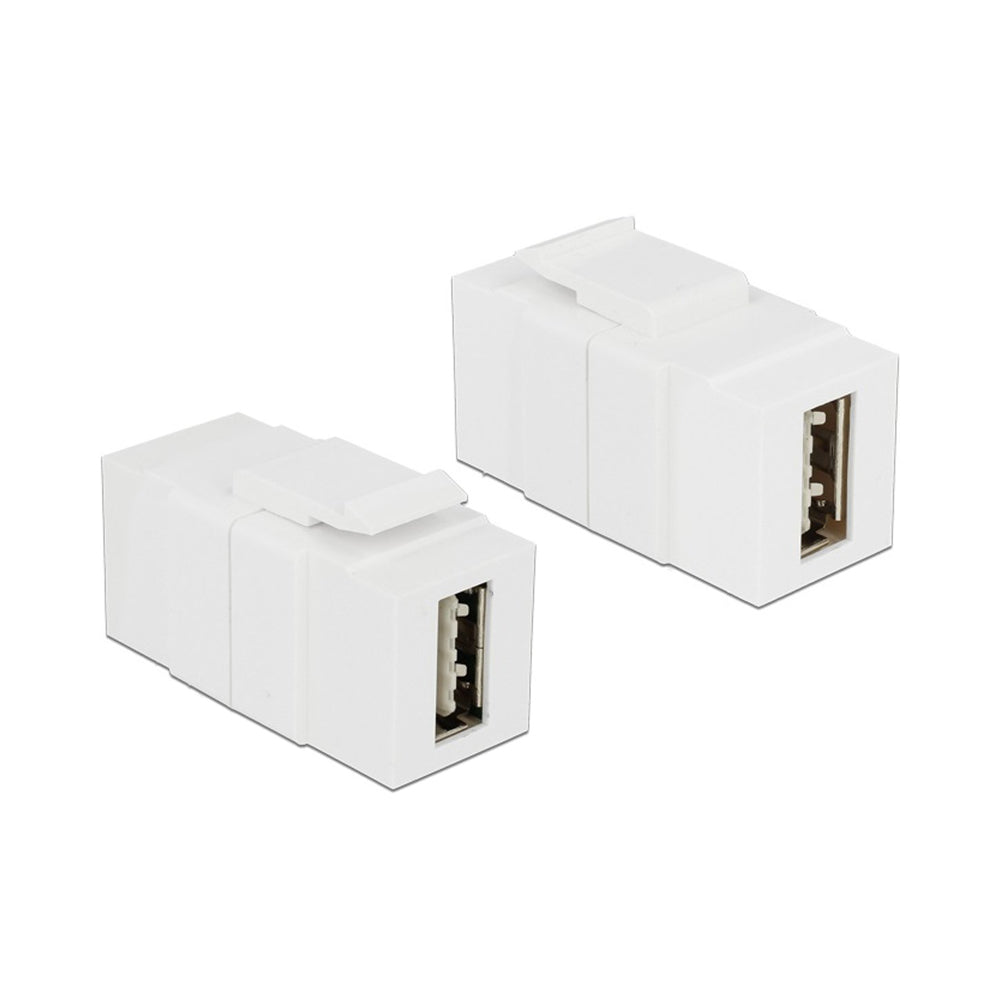 DELOCK USB2.0 AF TO AF KEYSTONE, WHITE (86353) - image 2