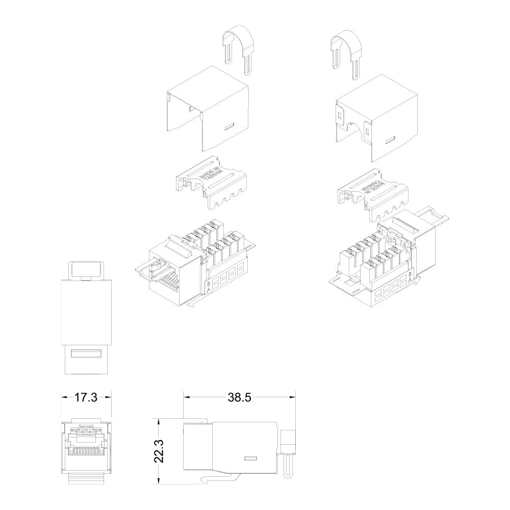 DELOCK RJ45 CAT6 SECURE KEYSTONE (86404) - image 2