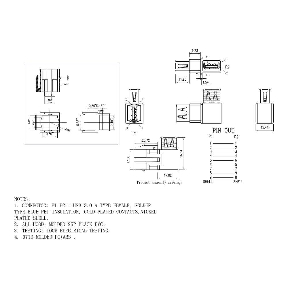 DELOCK KEYSTONE USB3.0 AF-AF 90DEG BLK (86360) - image 3