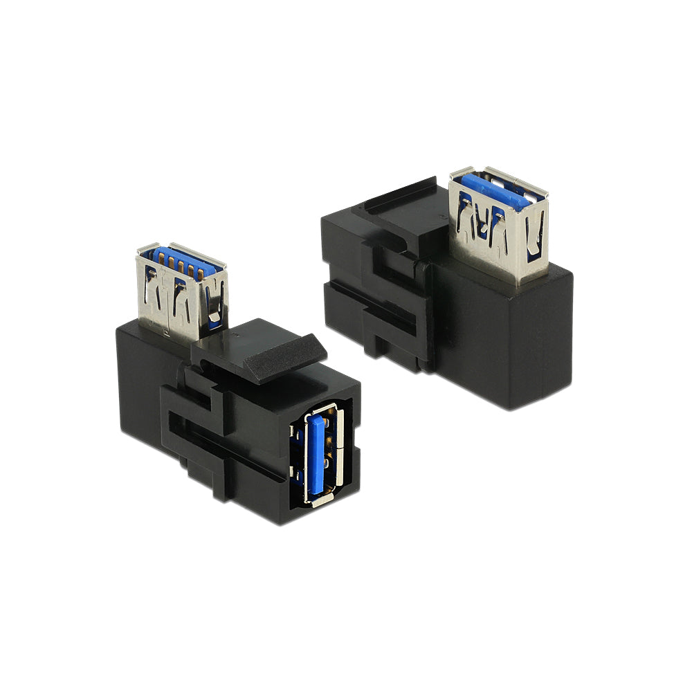 DELOCK KEYSTONE USB3.0 AF-AF 90DEG BLK (86360) - image 2