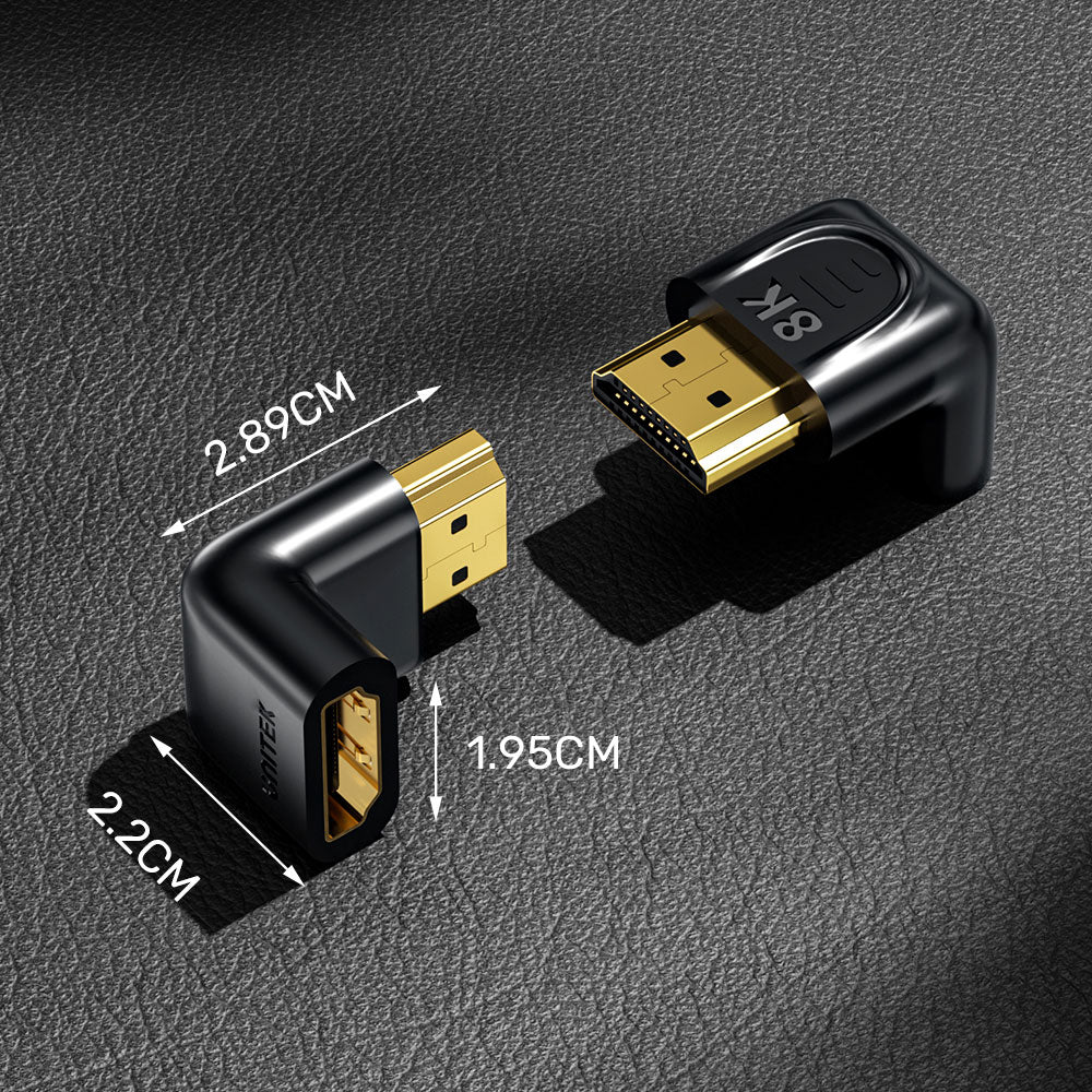 UNITEK A1046A 8K HDMI 2.1 90° AND 270° ANGLED ADAPTER KIT - image 5