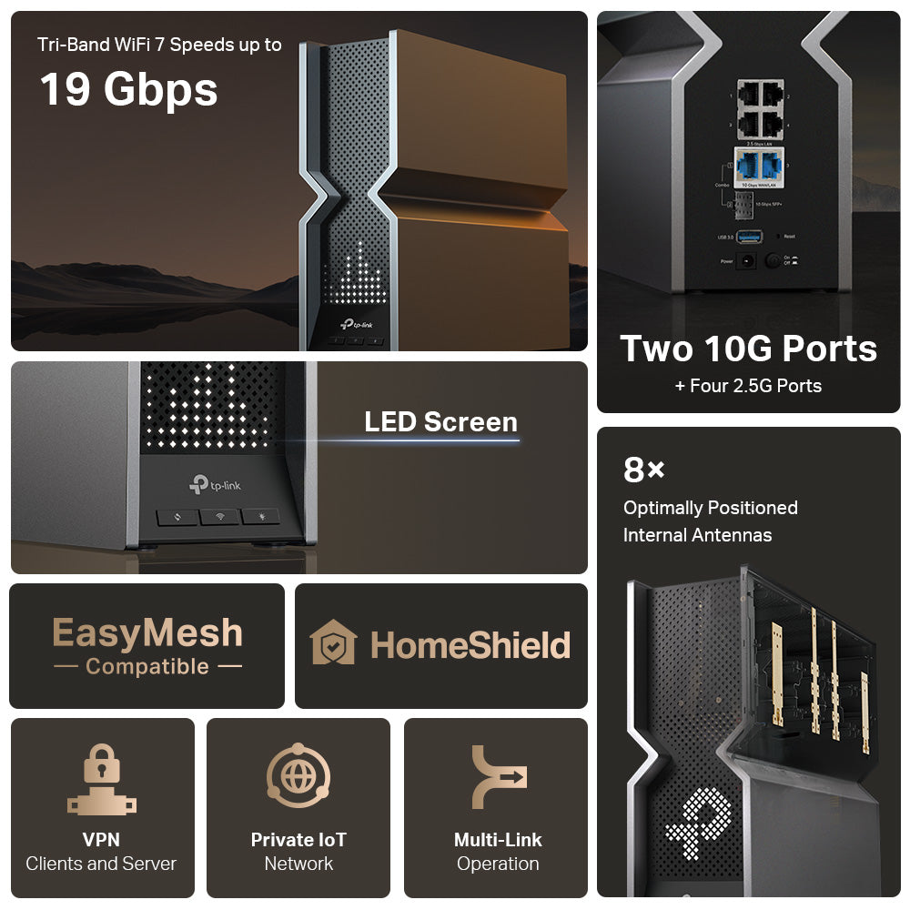 TP-LINK BE19000 TRI-BAND WI-FI 7 ROUTER - image 4