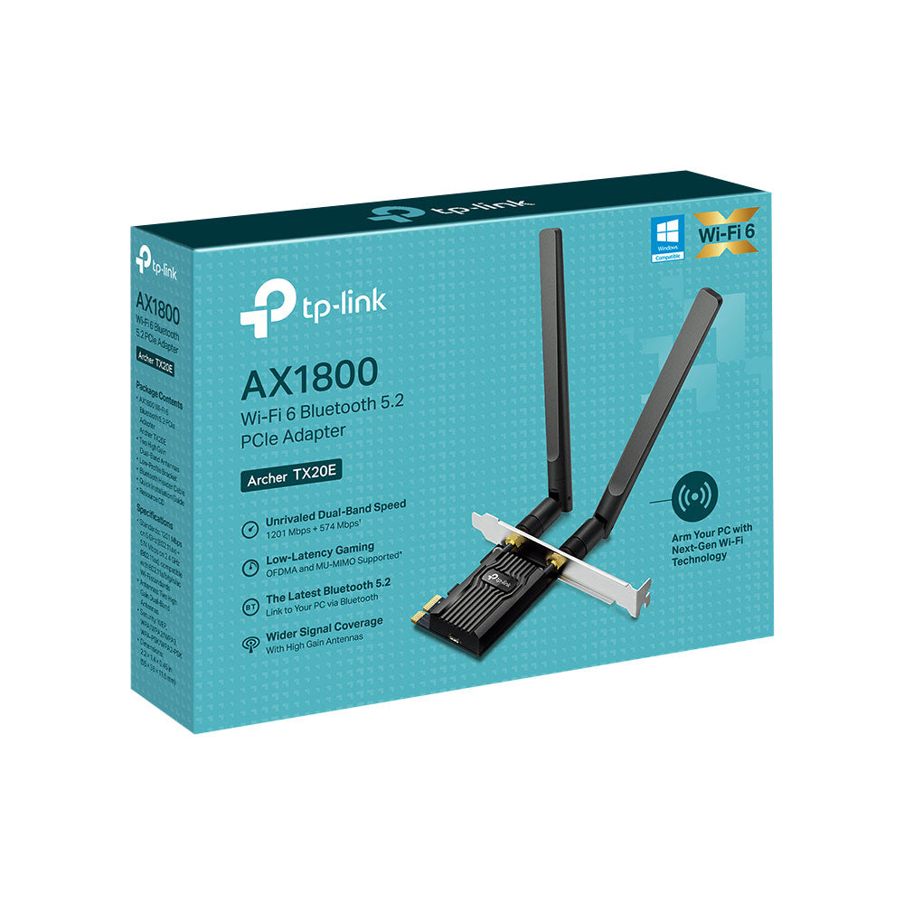 TP-LINK AX1800 WIFI 6 BLUETOOTH 5.2 PCIE ADAPTER - image 2