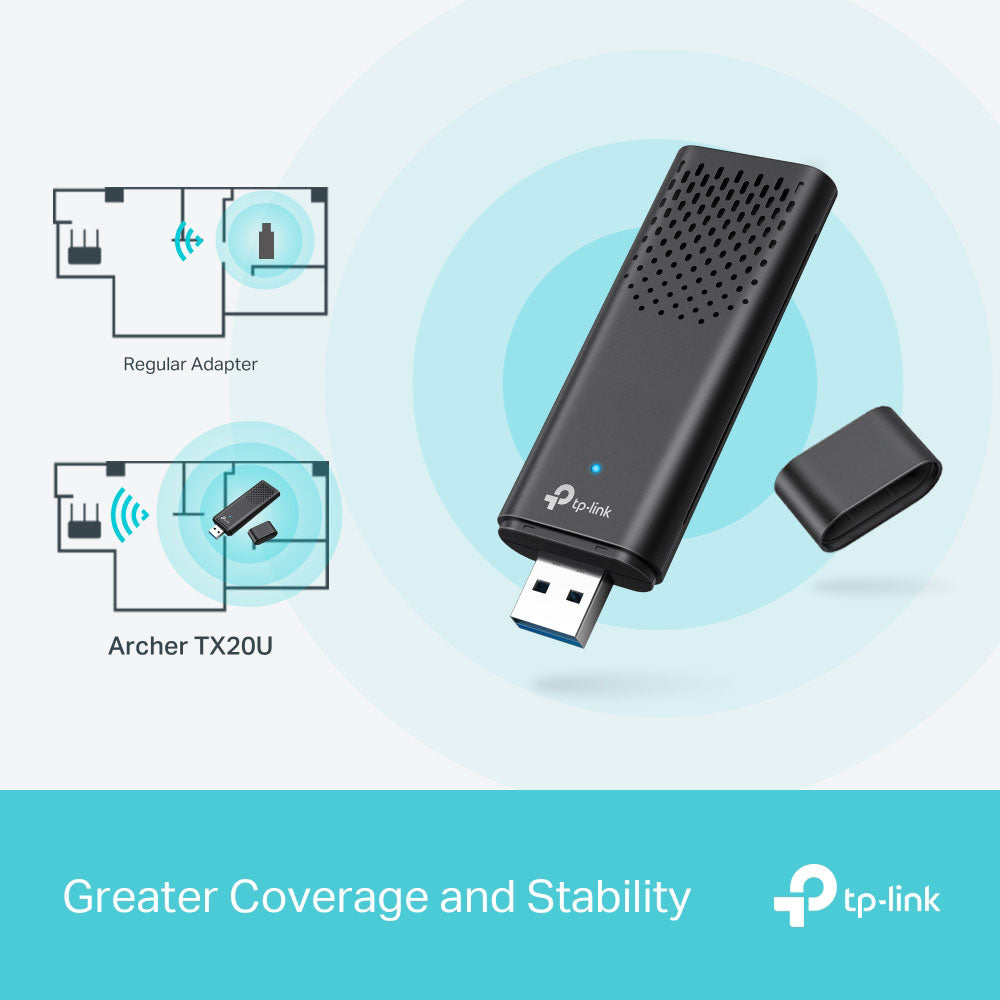TP-LINK AX1800 DUAL BAND WIFI 6 WIRELESS USB ADAP - image 2