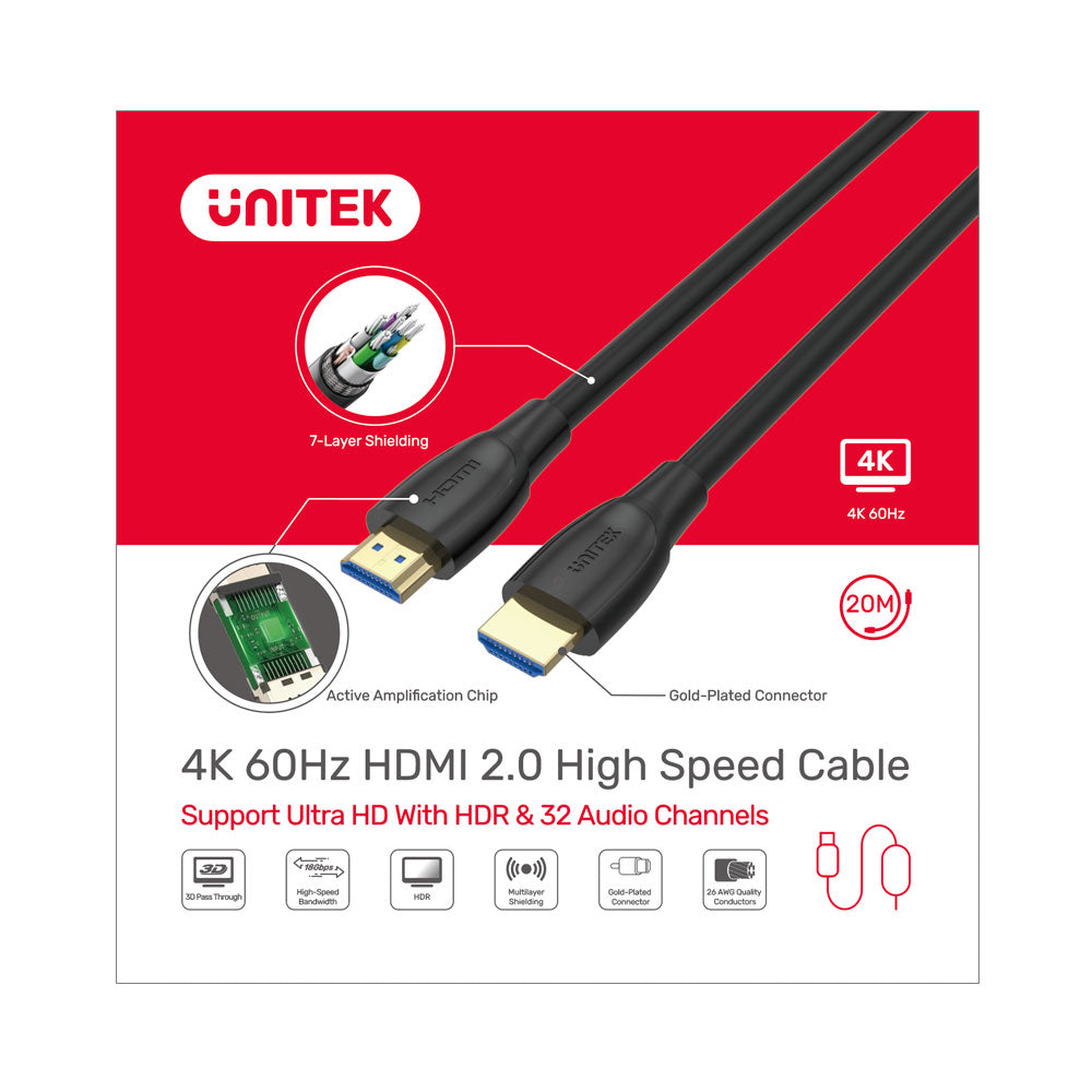 UNITEK 5M HDMI2.0 M2M CAB (C11041BK) - image 2