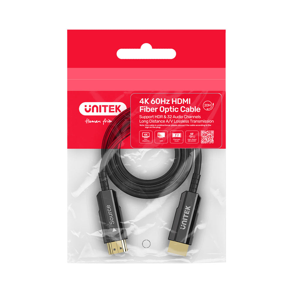UNITEK 20M 4K HDMI2.0 ACTIVE OPT(11072BK-20M) - image 3