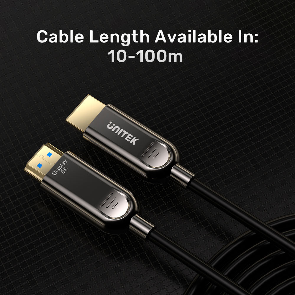 UNITEK C11085GY01 10M 8K @60HZ HDMI2.1 FIBRE OPTIC CABLE - image 5