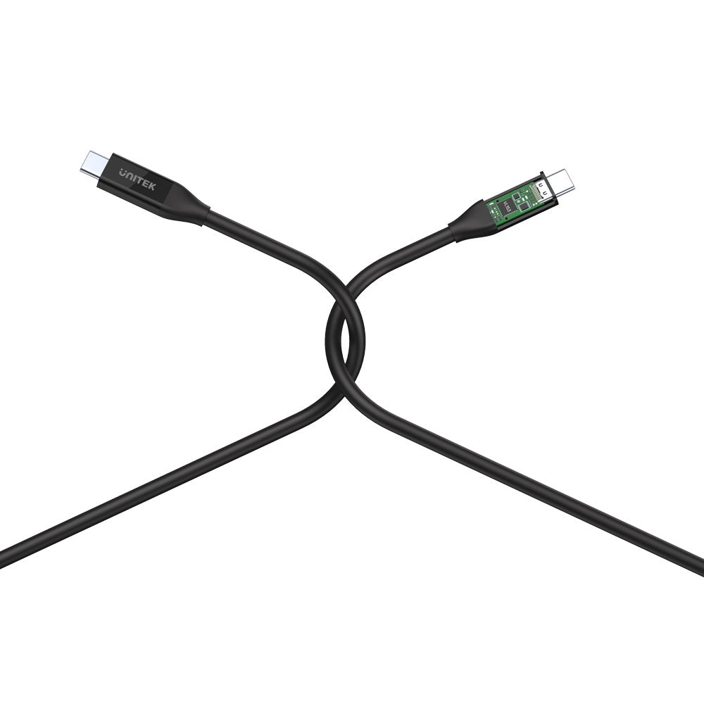 UNITEK 0.8M (USB4)TYPE-C (M-M)100W CAB(C14100BK) - image 2