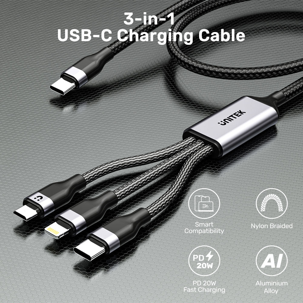 UNITEK 1.5M TYPE-C-LIGHT,MICB USB (C14101AGY01)* - image 3