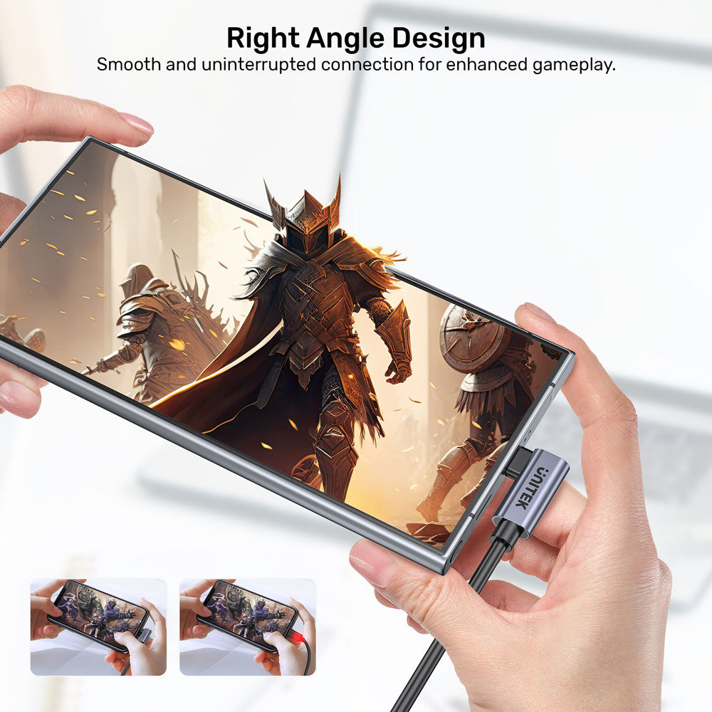 UNITEK C14147A 1M PD 100W USB TYPE-C DUAL 90-DEGREE CABLE - image 7