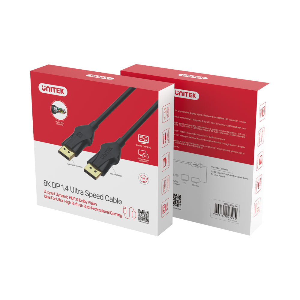 UNITEK C1624BK 5M 8K @60HZ DISPLAYPORT 1.4 CABLE - image 4