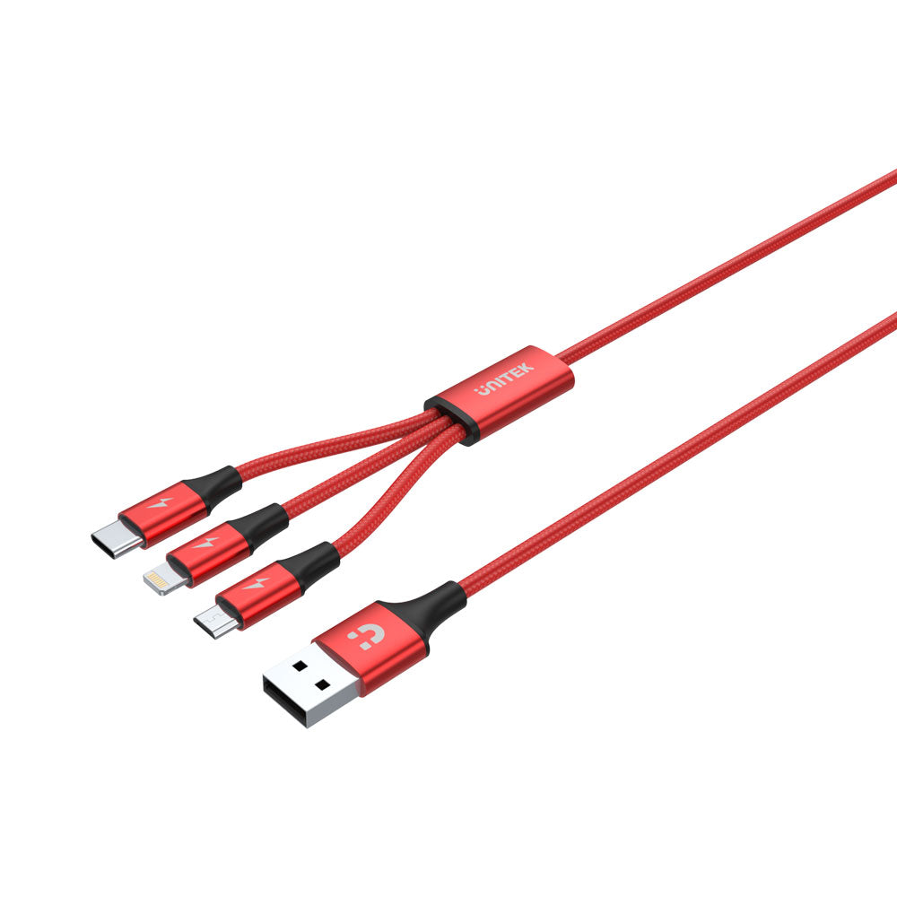 UNITEK 1.2M TYPE-C,MICRO USB,LIGHT CABLE (C4049RD) - image 4