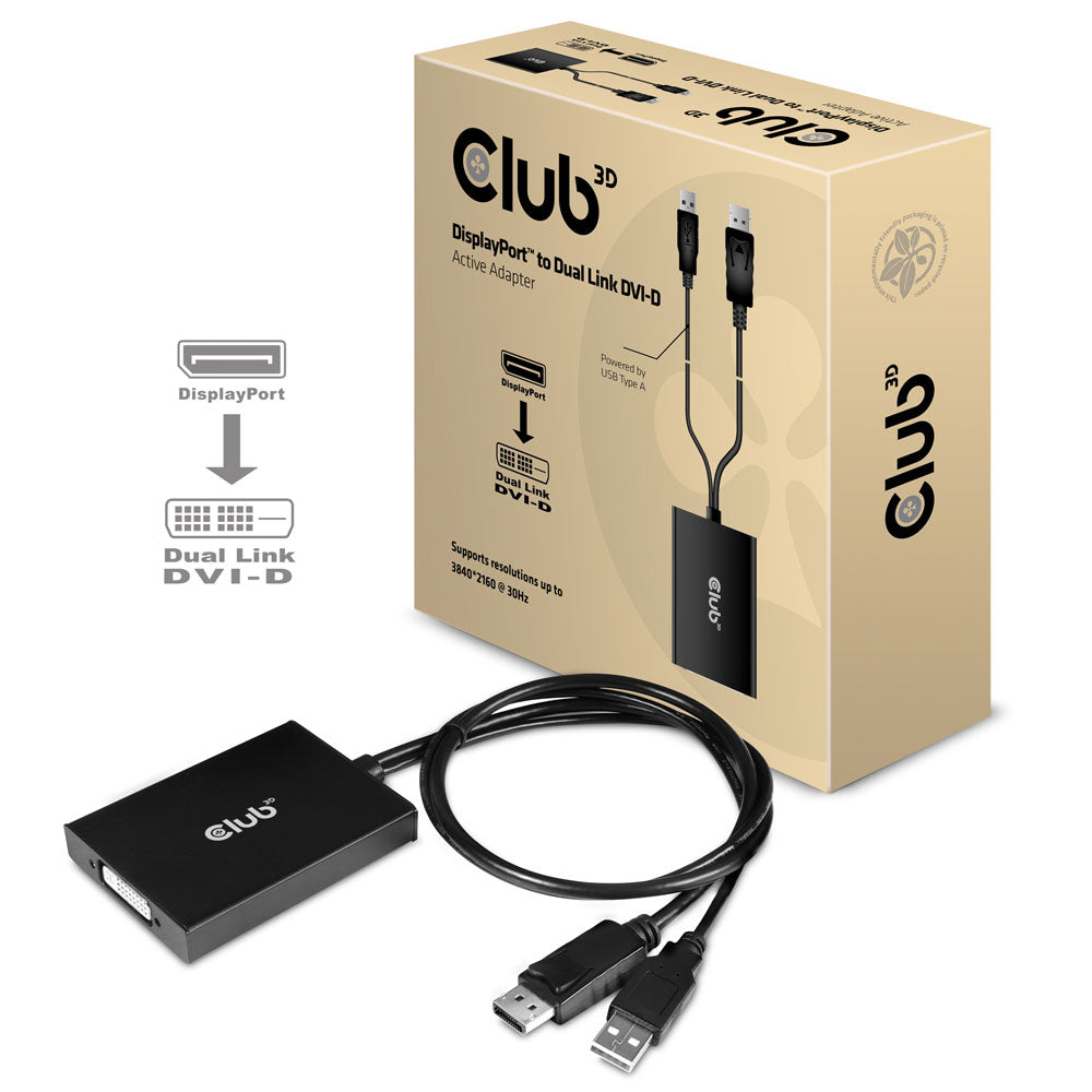 CLUB3D CAC-1010 DISPLAYPORT TO DUAL-LINK DVI-D ACTIVE ADAPTER – HDCP ON VERSION - image 3