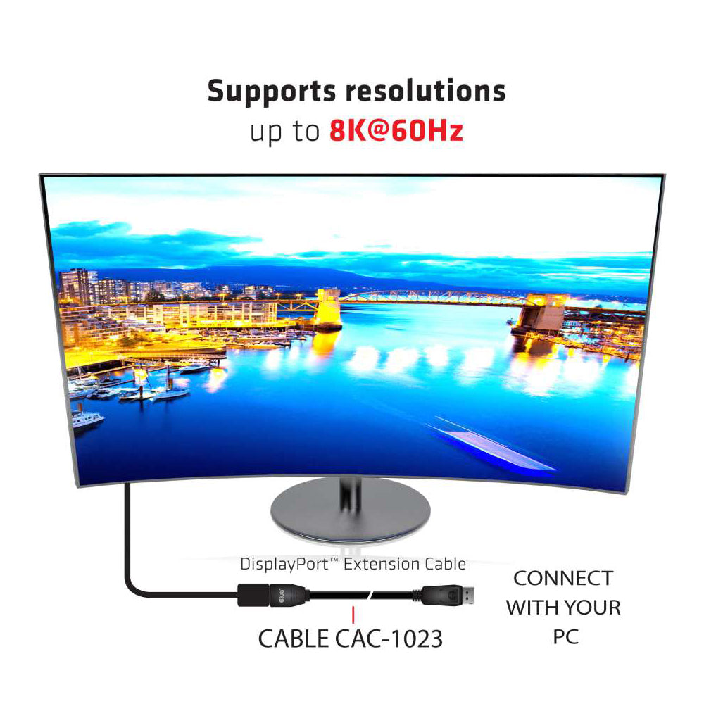 DISPLAYPORT 3M 1.4 8K HBR3 EXT. CABLE (CAC-1023) - image 6