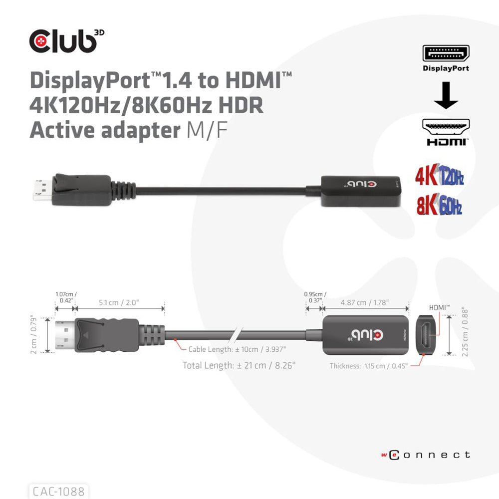 DISPLAYPORT 1.4 TO HDMI 4K120HZ ACTIVE ADAPTER M/F - image 6
