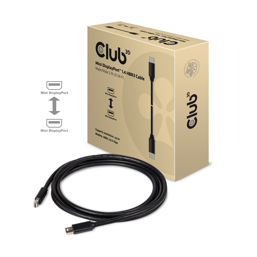 2M MINI DISPLAYPORT 1.4 HBR3 CABLE MALE -MALE - image 2