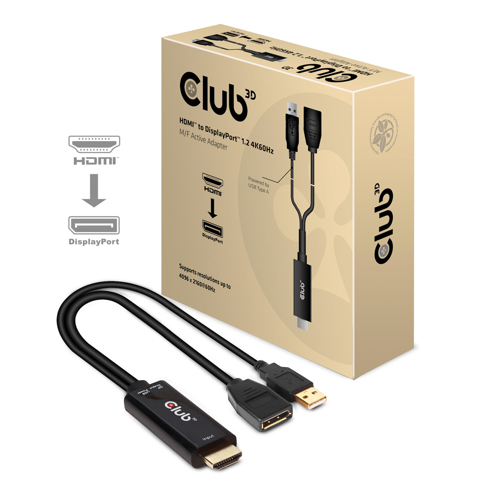 CLUB3D CAC-1331 HDMI TO DISPLAYPORT 4K @60HZ ACTIVE ADAPTER - image 2