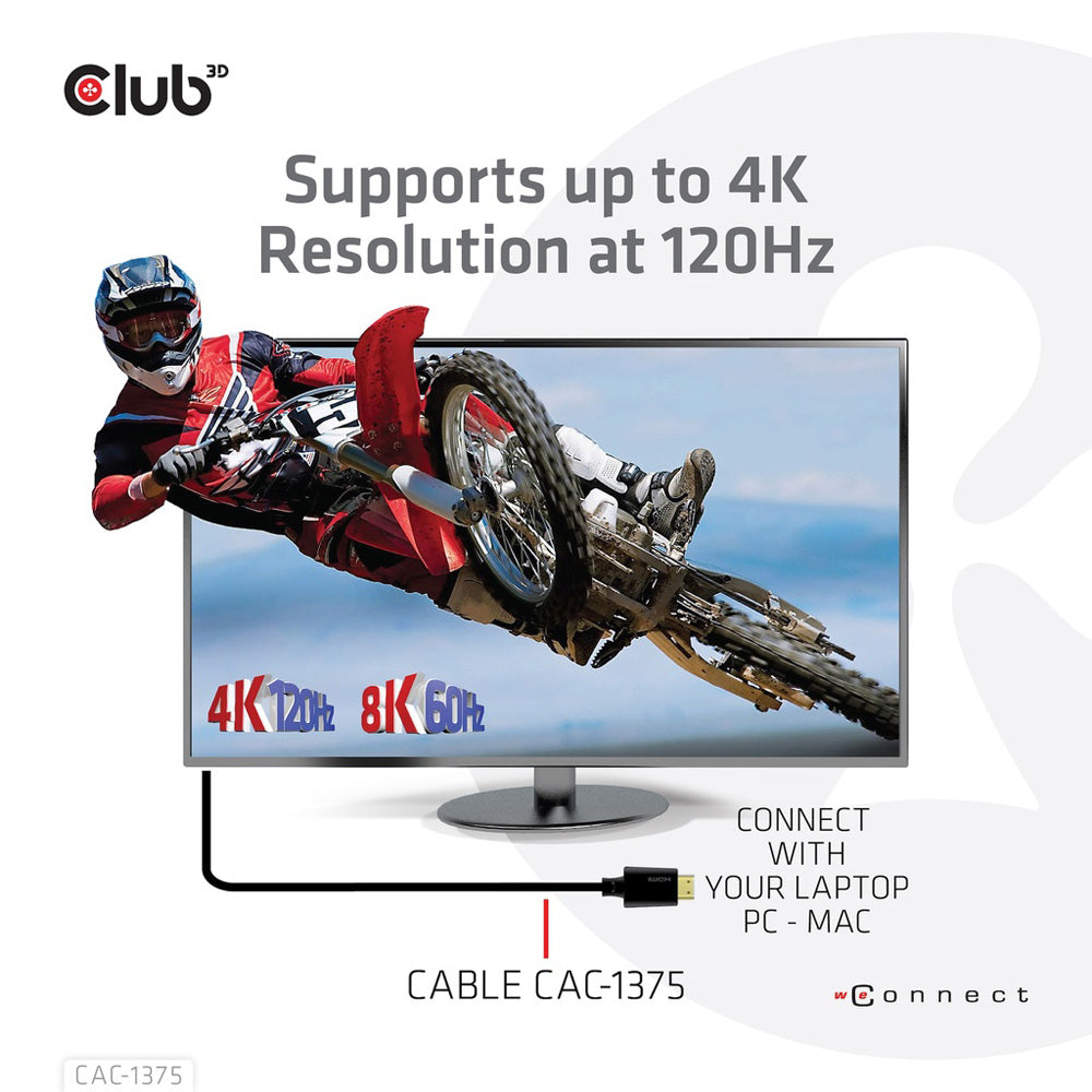 CLUB3D CAC-1375 5M 8K @60HZ ULTRA HIGH SPEED HDMI 2.1 CABLE - image 5