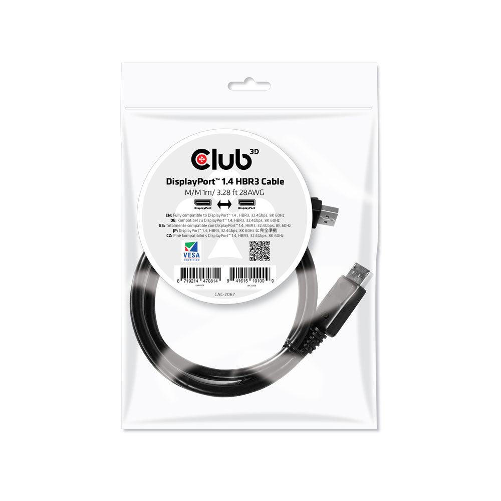 1M DISPLAYPORT 1.4 TO DISPLAYPORT HBR3 MM CABLE - image 2