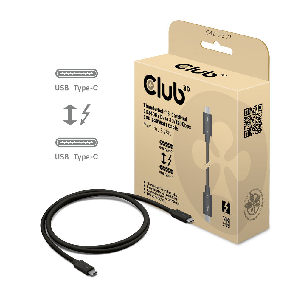 1M THUNDERBOLT 5 8K DATA EPR 240W CABLE (CAC-2501) - image 3