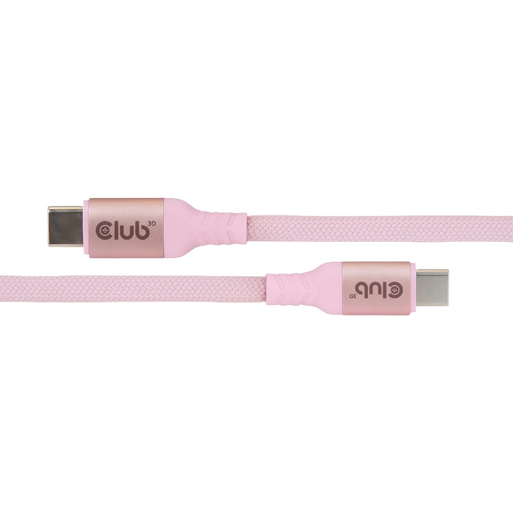 CLUB3D CAC-3031 2M USB TYPE-C MAGNETIC-COIL 240W PD3.1 CABLE - PINK - image 3