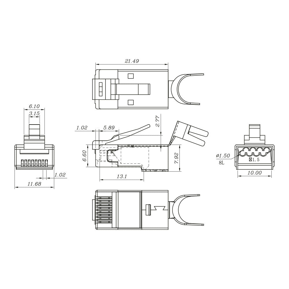 CAT6A / CAT7 STP EASY PASS PLUG & BOOT - image 2