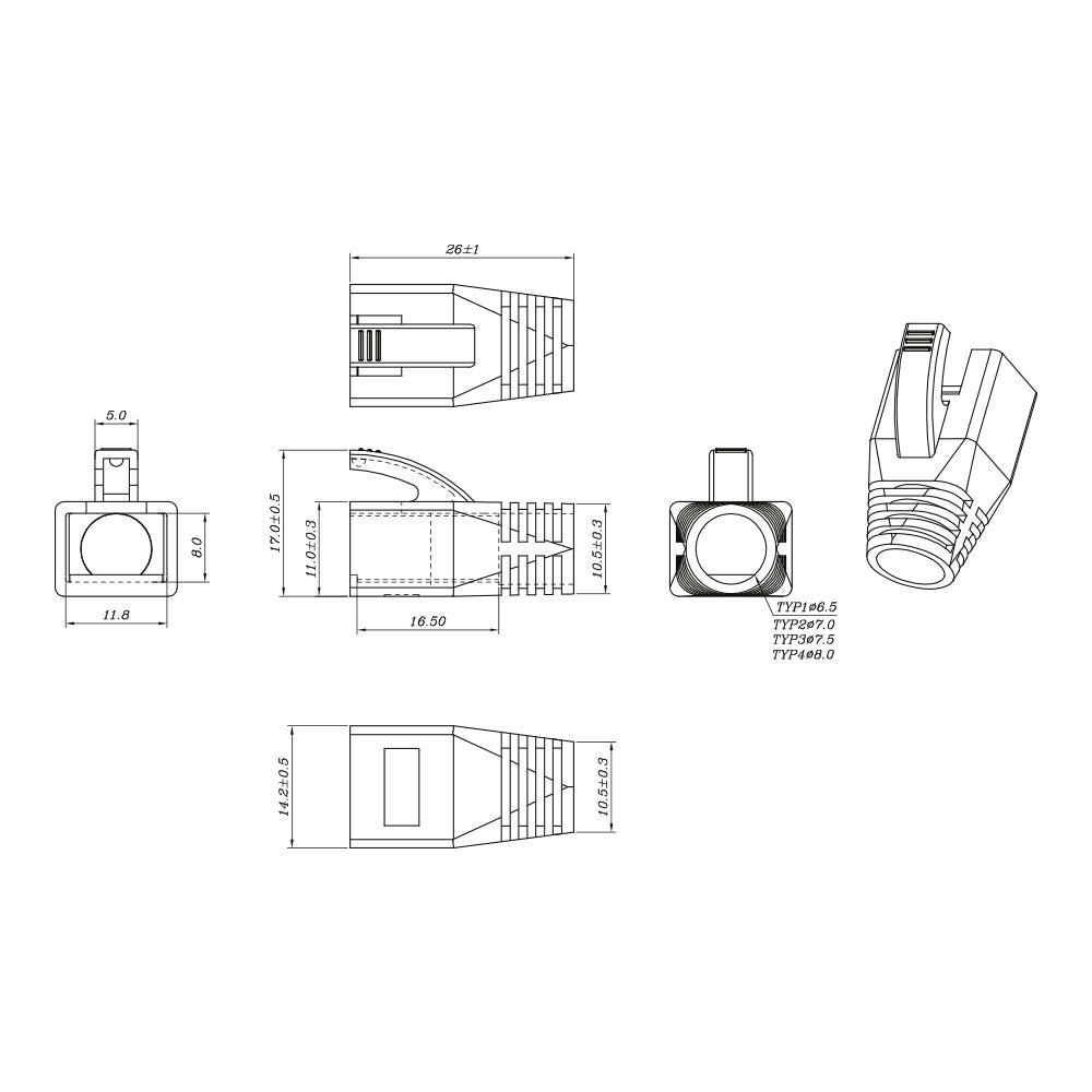 CAT6A / CAT7 STP EASY PASS PLUG & BOOT - image 4