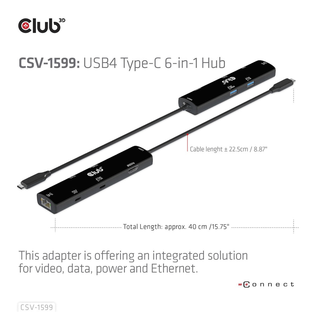 CLUB3D CSV-1599 USB4.0 GEN3X2 6-IN-1 PORT REPLICATOR - image 5