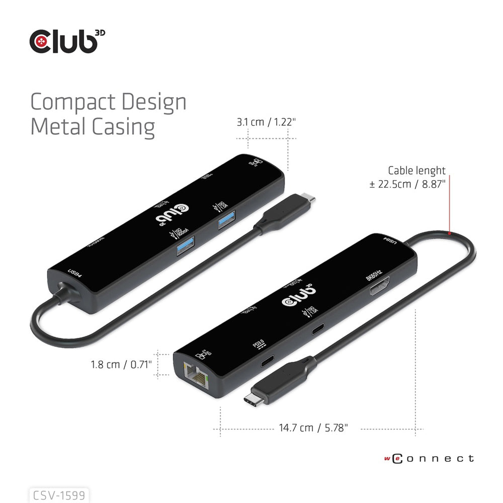 CLUB3D CSV-1599 USB4.0 GEN3X2 6-IN-1 PORT REPLICATOR - image 7