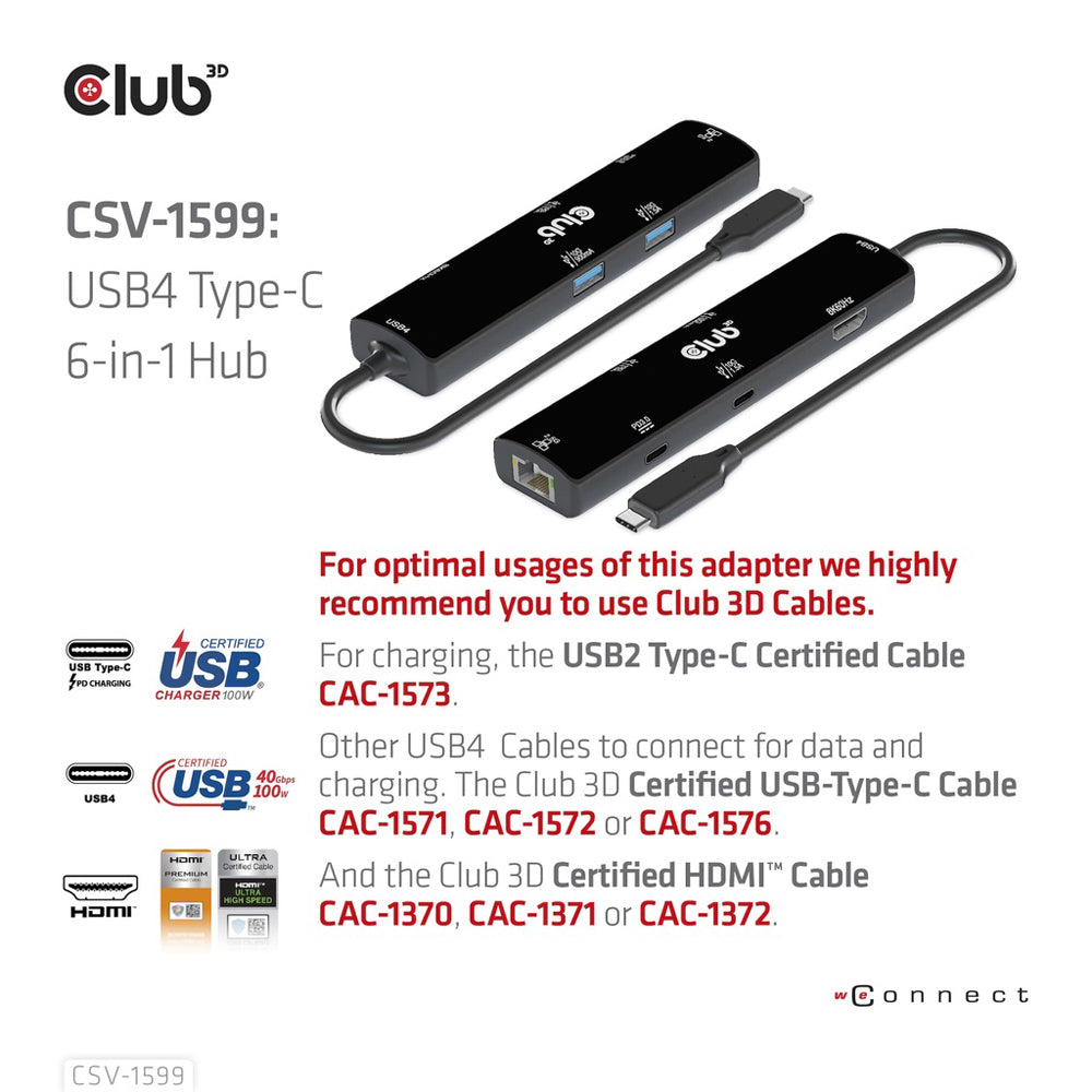CLUB3D CSV-1599 USB4.0 GEN3X2 6-IN-1 PORT REPLICATOR - image 9
