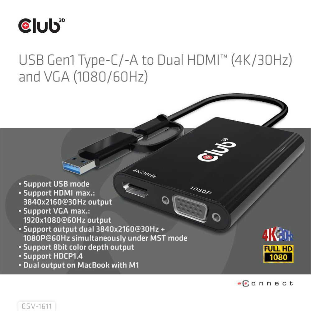 TYPE-C/A TO HDMI & VGA DUAL DISPLAY MST - image 3