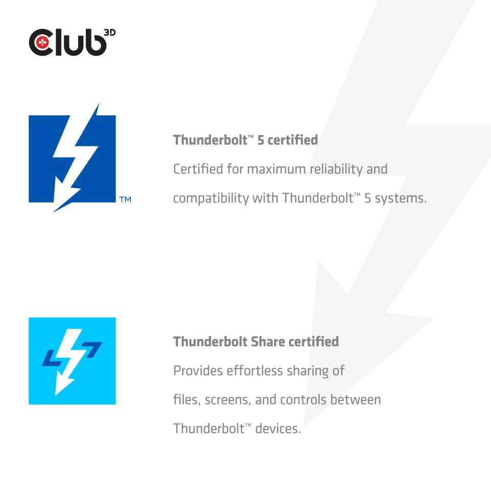 CLUB3D CSV-2563 THUNDERBOLT SHARE CERTIFIED 5-IN-1 HUB - image 6