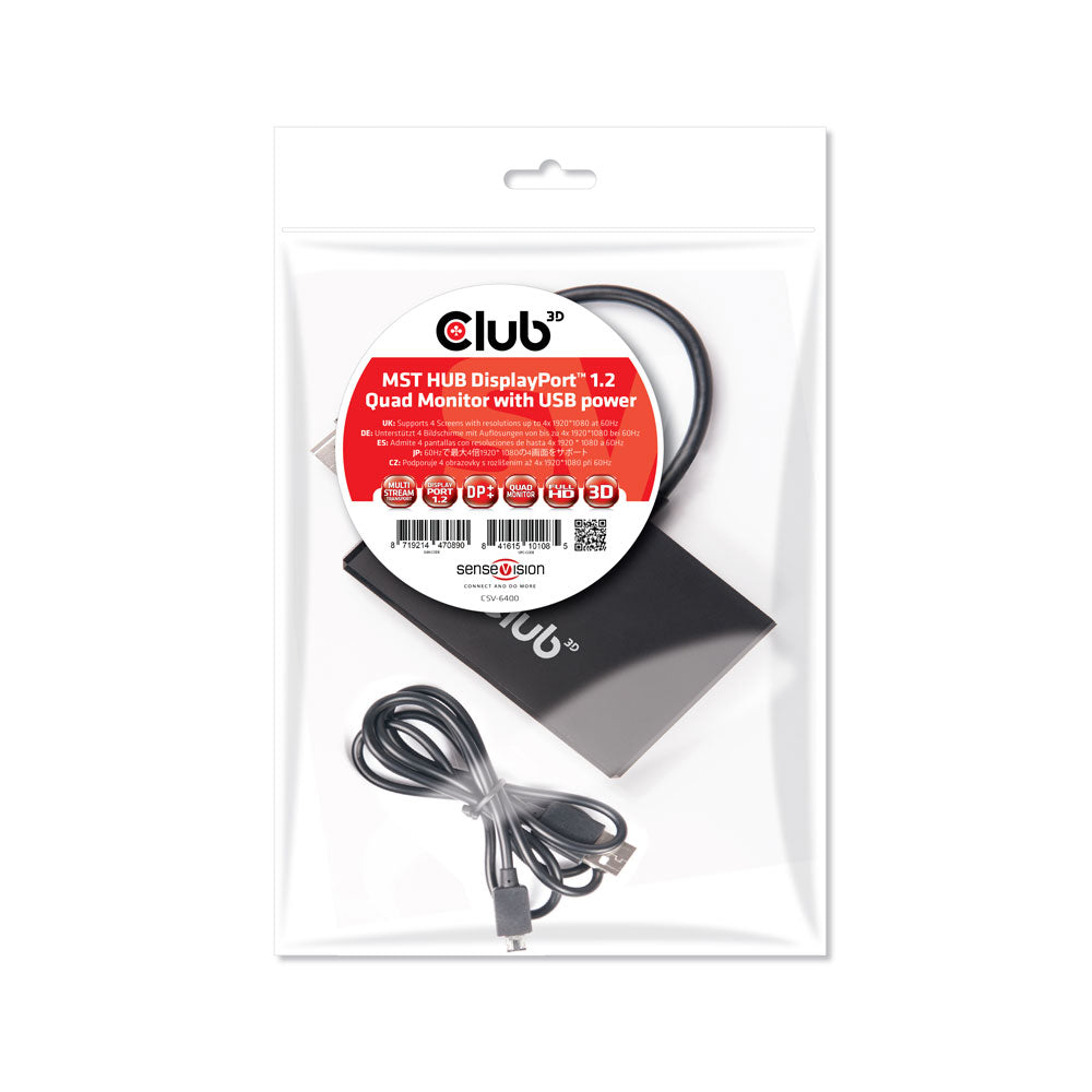 MST HUB DISPLAYPORT TO QUAD MONITOR WITH USB POWER - image 2