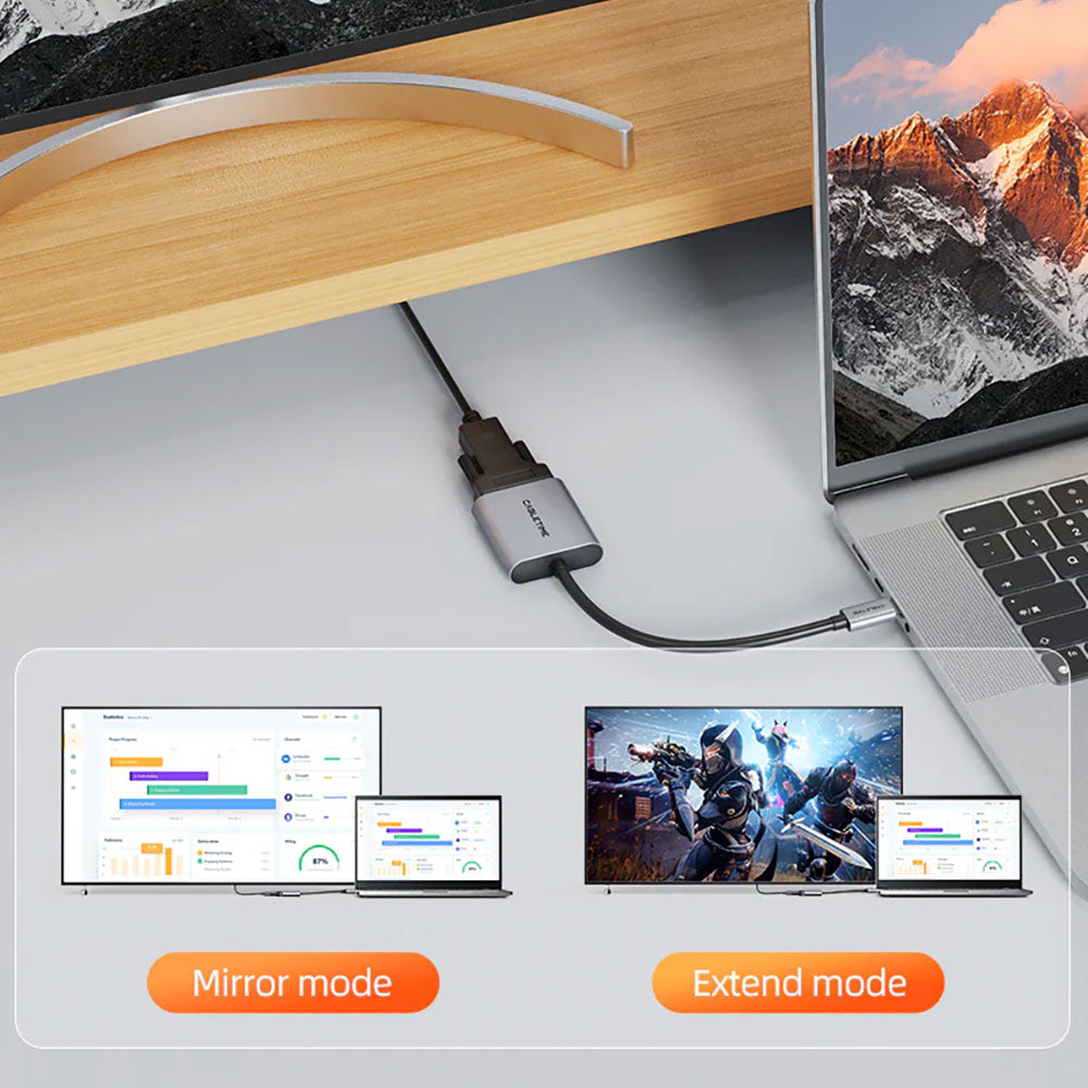 CABLETIME CP17A 1080P USB TYPE-C TO VGA FEMALE ADAPTER (CT-C160-PU31-CMVGA1) - image 2