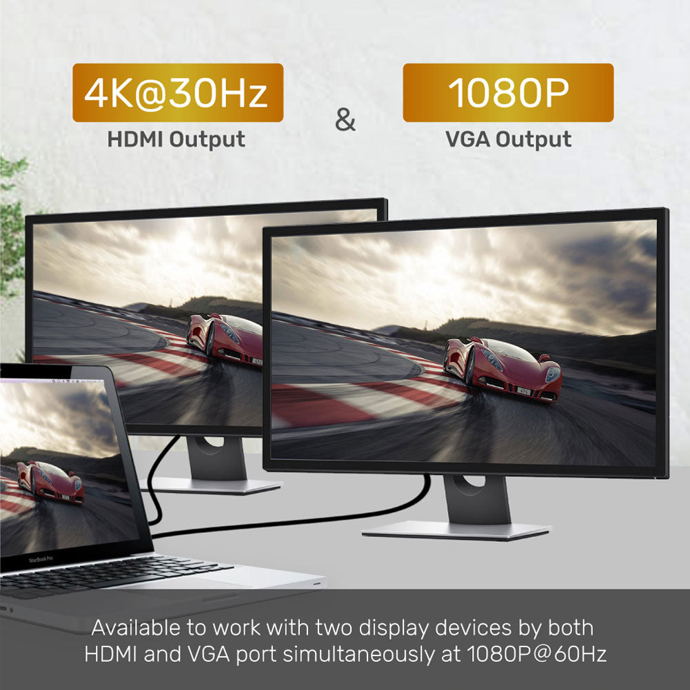 UNITEK USB TYPE-C 8IN1 ETHERNET HUB(D1019B)* - image 4