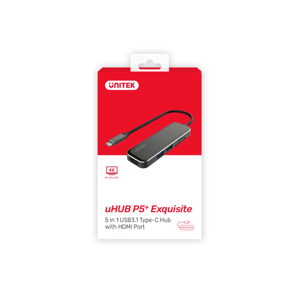 UNITEK USB3.0 5-PORT USB-C,HDMI , DUAL CARD READER - image 2
