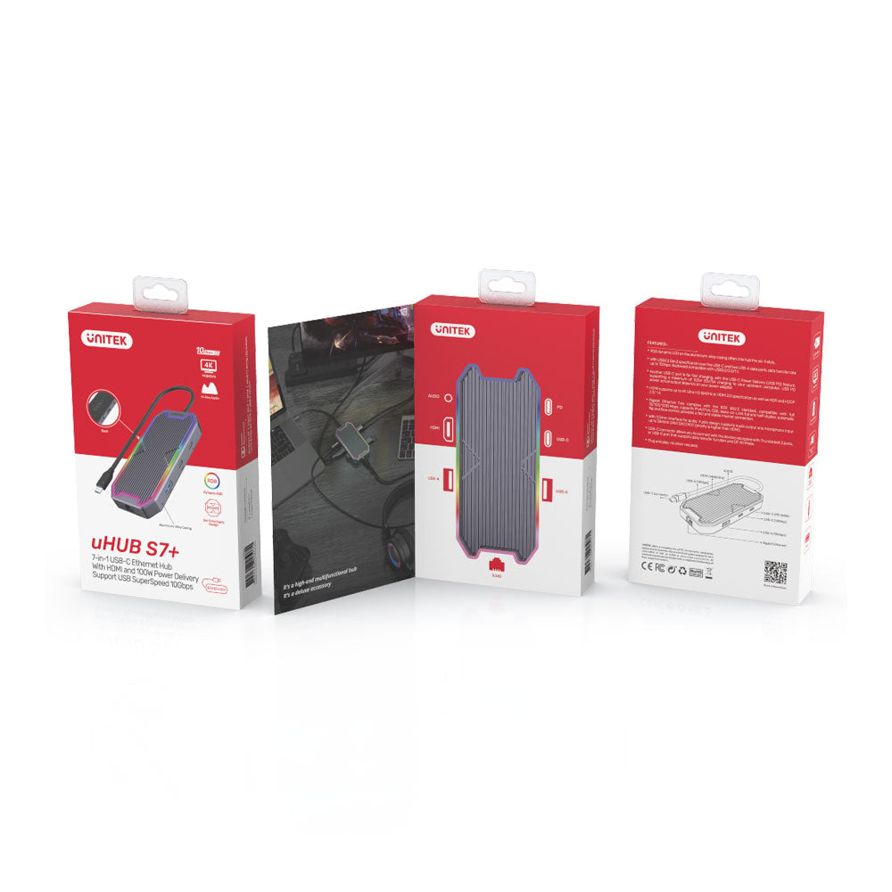 UNITEK 7-IN-1 USB C HUB HDMI PD100W (D1029A)* - image 3
