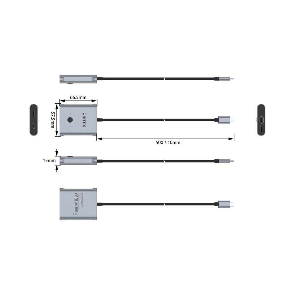 UNITEK USB-C BI-DIRECTION SWITCH (D1078A) - image 3