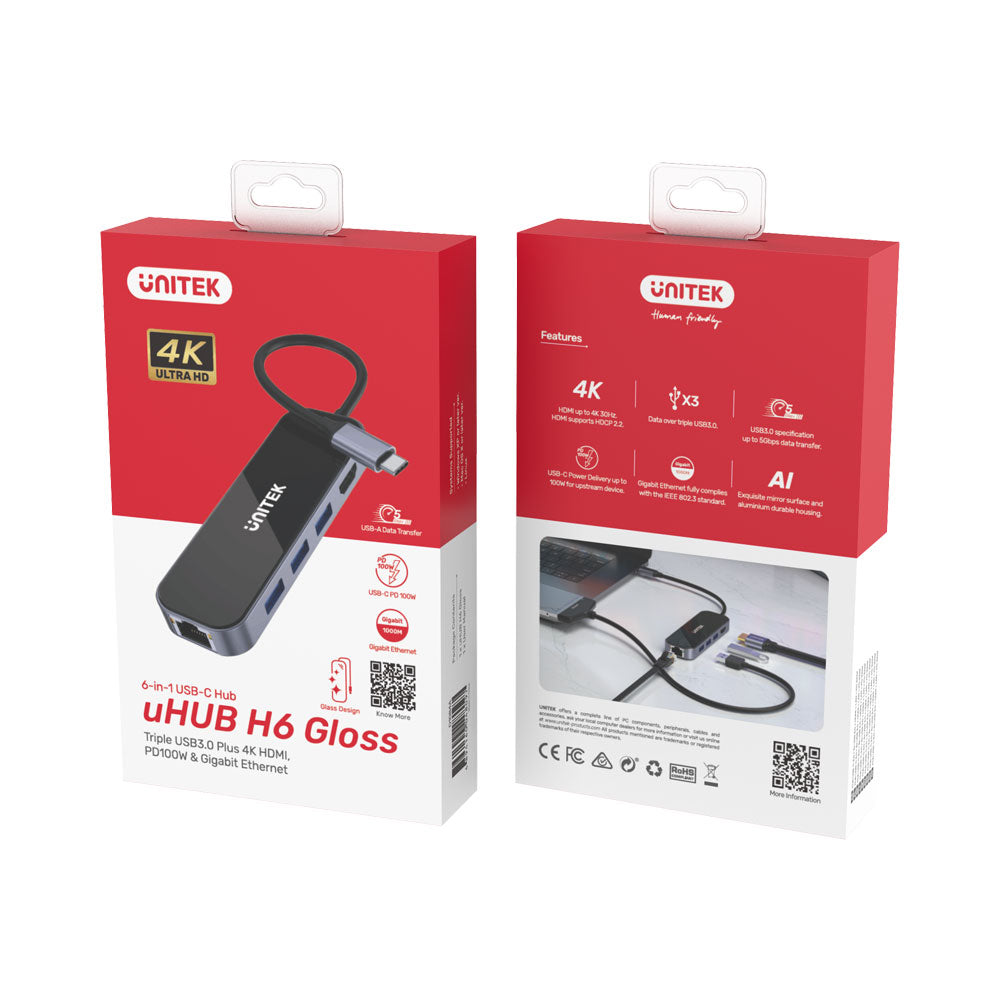 UNITEK 3P 6 IN 1 TYPE-C TO HDMI HUB (D1084A)...* - image 4