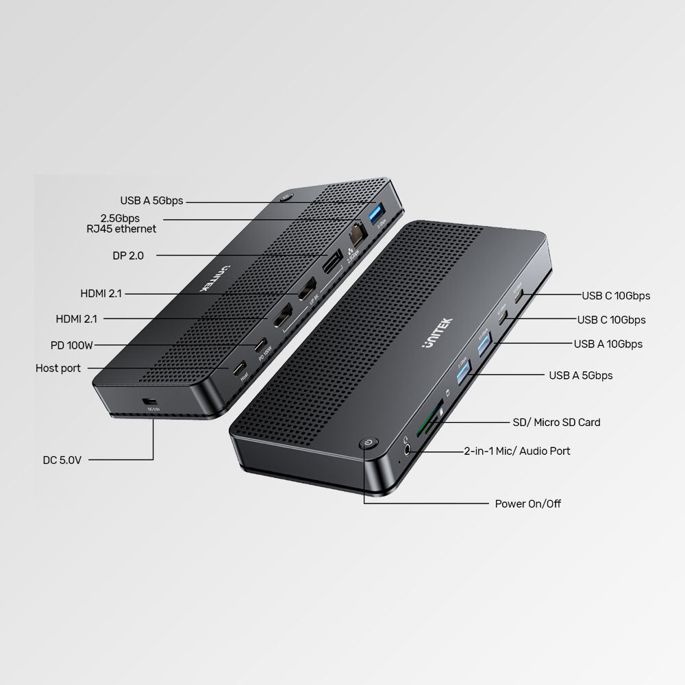 UNITEK USB-C 8K D/ST 100W 13-IN-1 / 8K (D1104A01) - image 5
