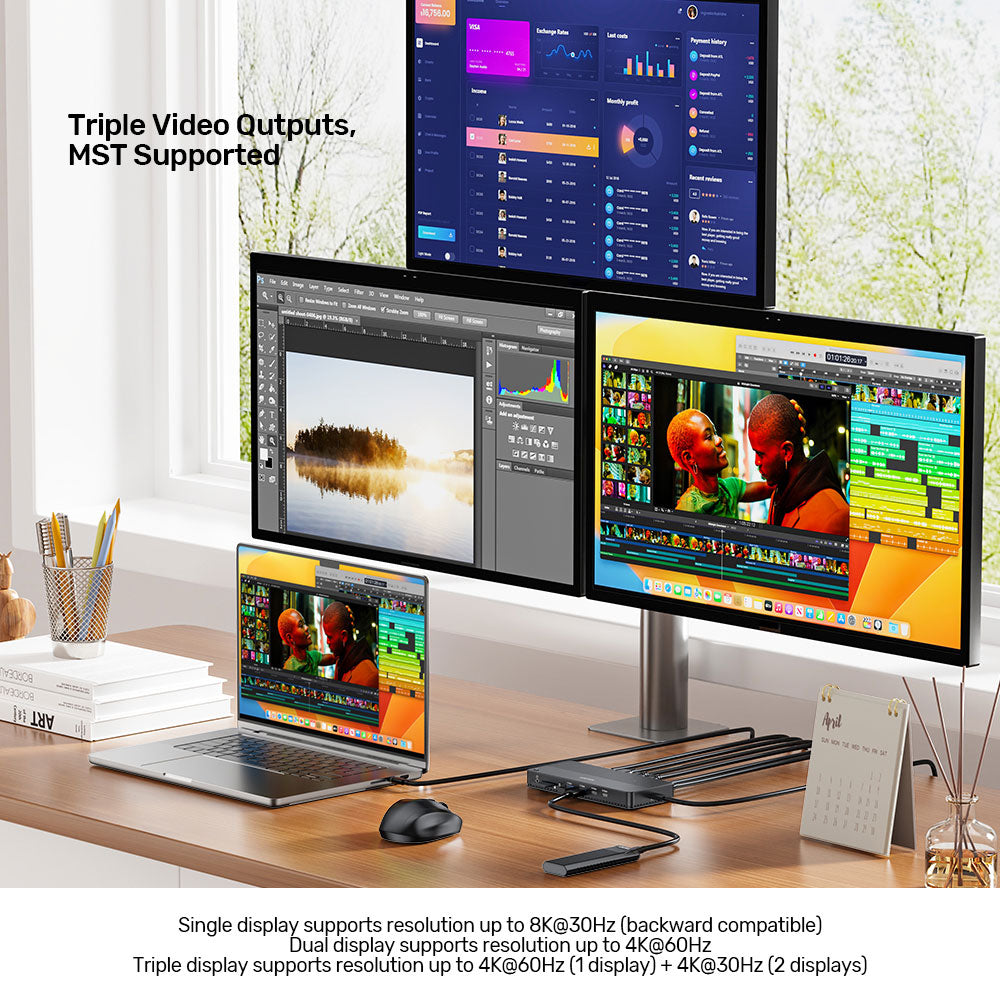 UNITEK USB-C 8K D/ST 100W 13-IN-1 / 8K (D1104A01) - image 6