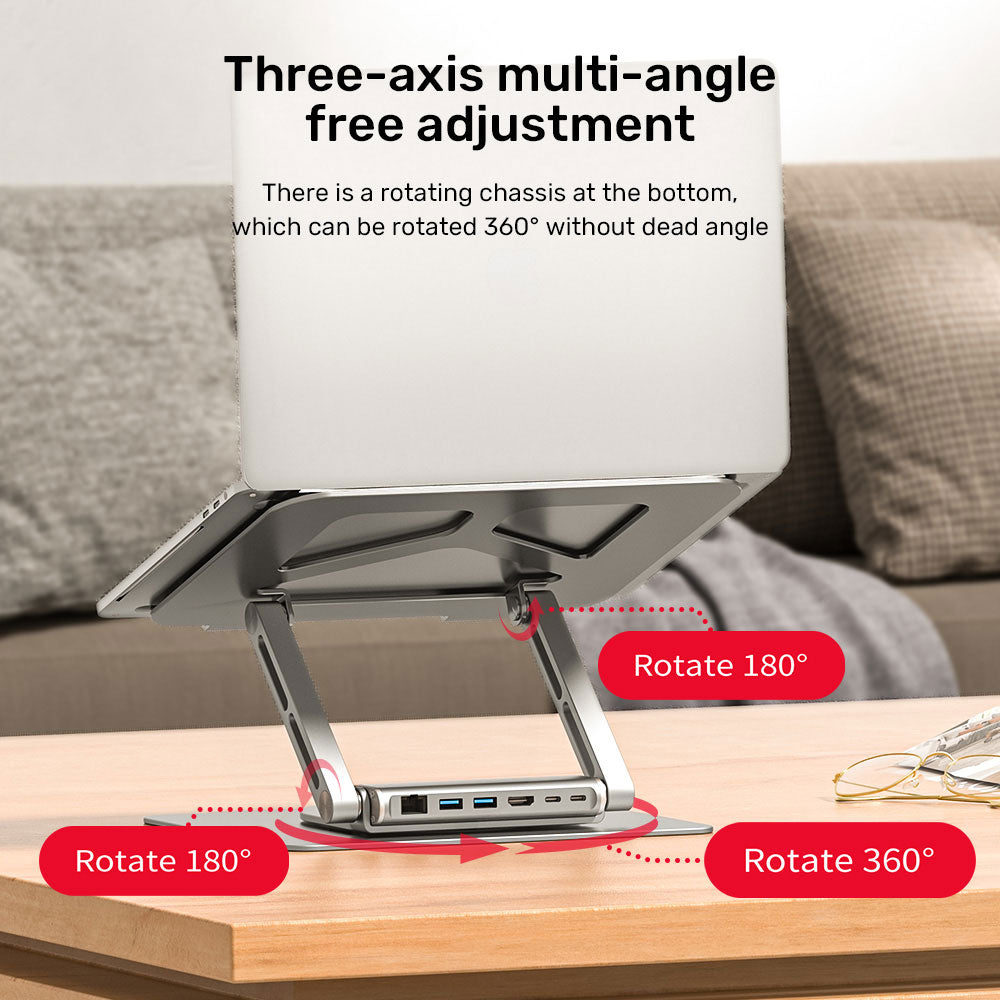 UNITEK ROTATING LAPTOP STAND WTH USB-C-HUB(D1109A) - image 7