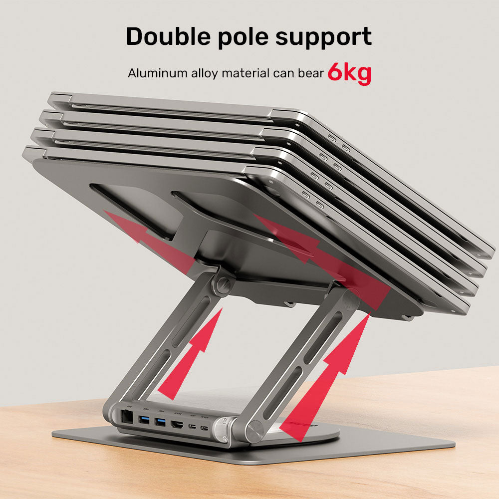 UNITEK ROTATING LAPTOP STAND WTH USB-C-HUB(D1109A) - image 8